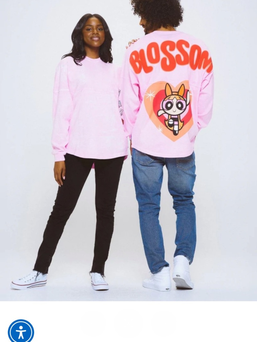 POWERPUFF GIRLS, UNISEX, BLOSSOM cotton oversized jersey.